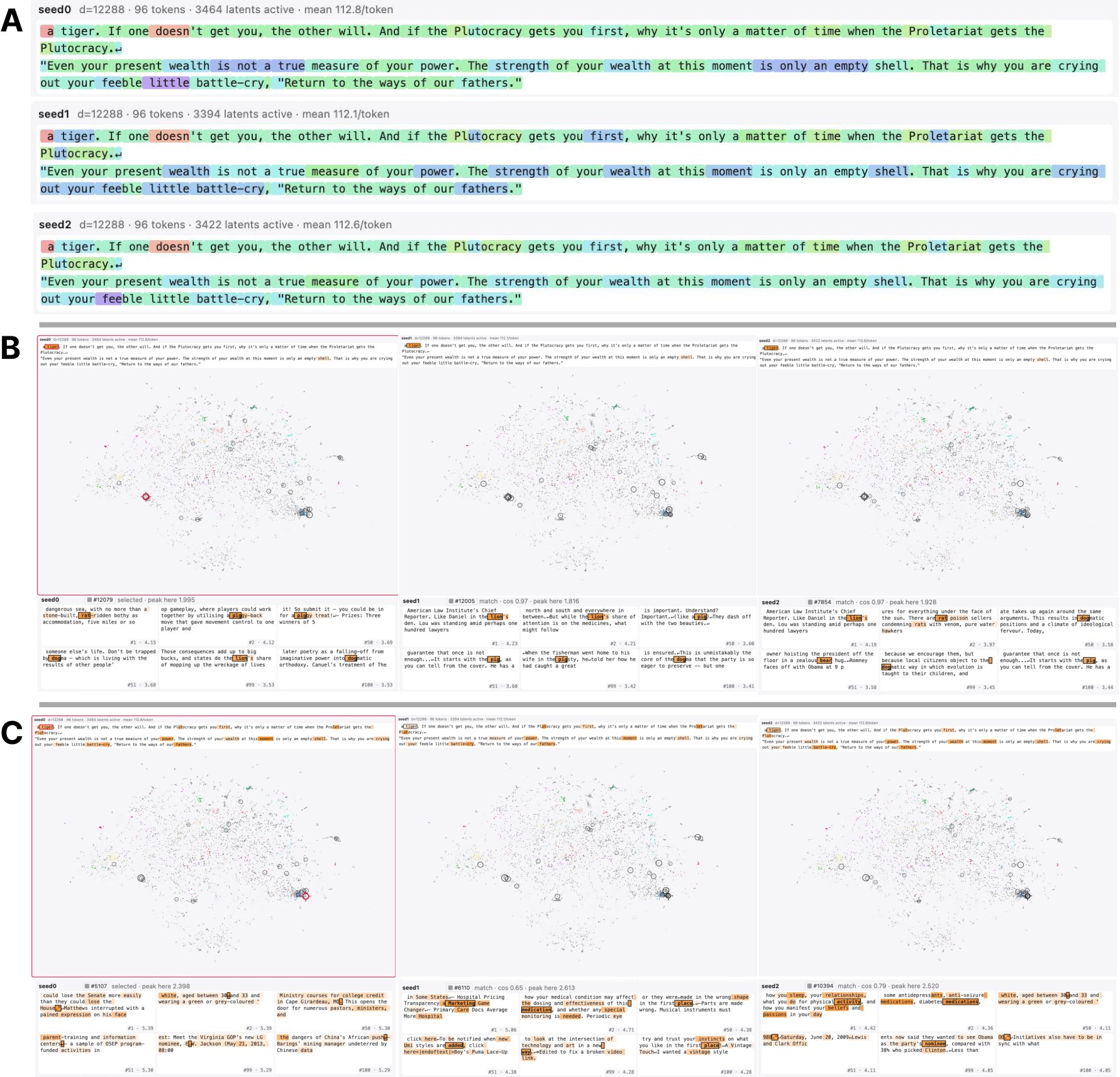 Region decomposition and cross-seed latents in Pythia-160M